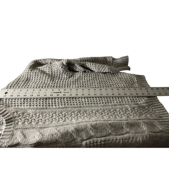 Time and Tru Womens XXL 20 Gray Sweater Classic Winter‎ Cable Knit - Picture 6 of 10